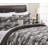 Black White Microfiber Reversible Duvet Cover Set-838456227