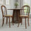 Chaise en rotin avec structure en bois massif, chaise d'appoint française pour la salle à manger / cuisine