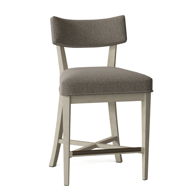 Juliet Upholstered Stool with Solid Wood Frame, Straw (3162 08), Montego Bay, Counter Stool (25.5" Seat Height)