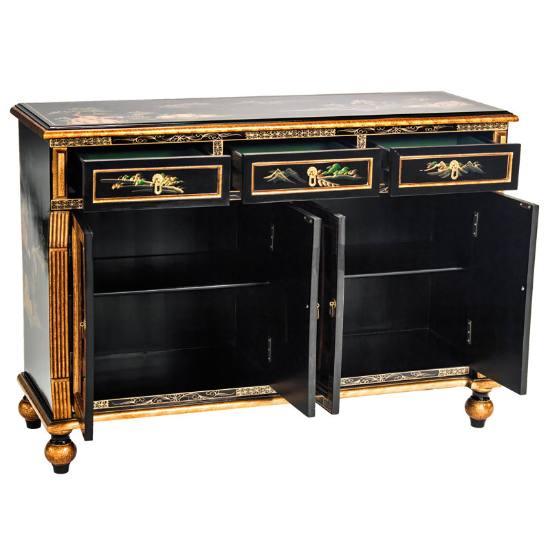 Black Lacquer Sideboard - Landscape