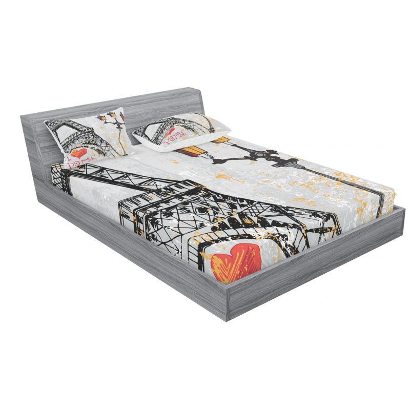 Microfiber Sheet Set, Queen Sheet + Fitted Sheet + 2 Pillowcases