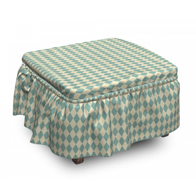 Housse pour repose-pieds argyle
