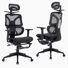 Chaise de bureau en filet avec repose-pieds