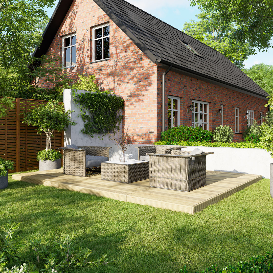 358cm L x 477cm W Wood Deck Tile Kit