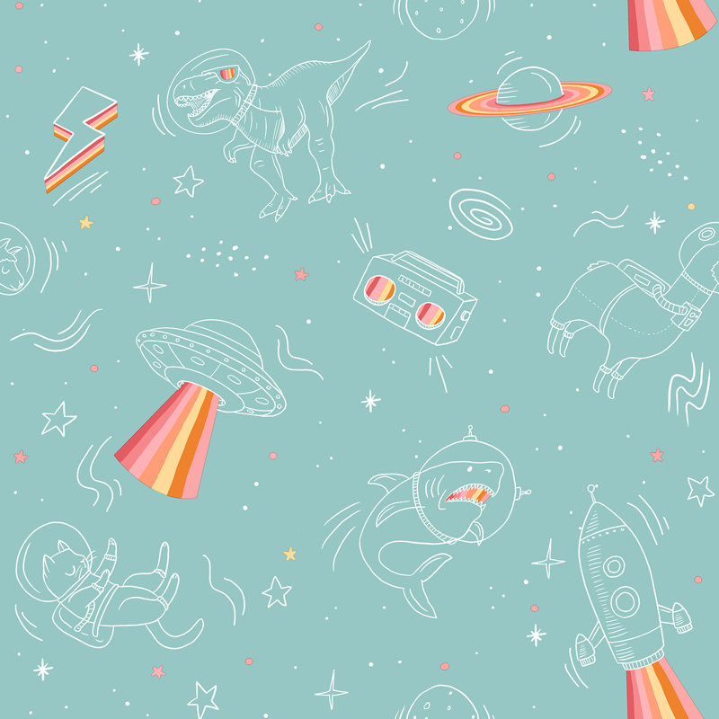Space Adventures Wallpaper Sample