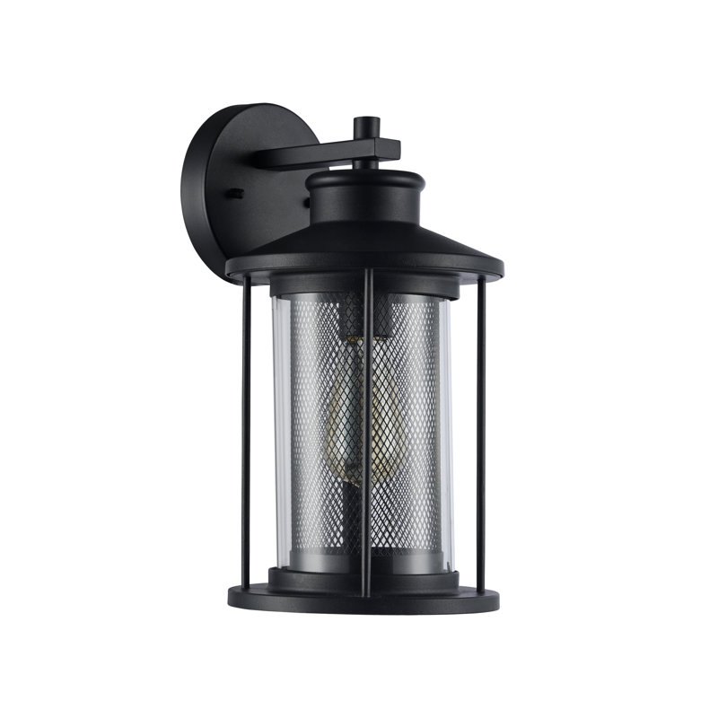 Emery Wall Light, 14" H x 7.5" W x 8.75" D, Textured Black
