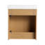 Meuble-lavabo mural 18,5 po avec lavabo en résine, porte simple à fermeture douce, panneau de fibres à densité moyenne, bois naturel (KD-Packing)-410472017