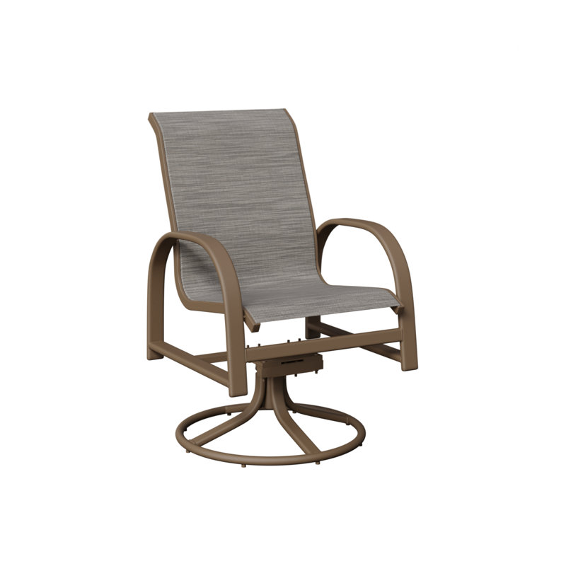 Chaise berçante pivotante en aluminium Amma Clay, Mica perle, Argile d'aluminium