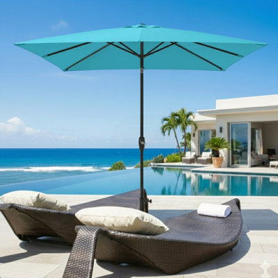 Parasol rectangulaire 6,5 x 10 pi avec manivelle