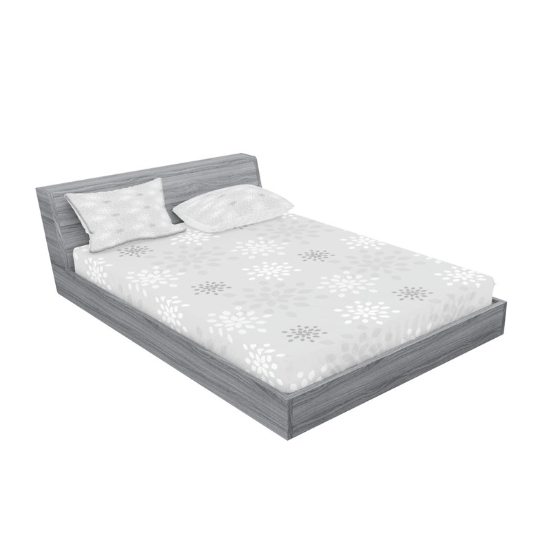 Drap-housse et taie décorative gris et blanc Ambesonne, Ensemble de draps pour lit double + 5 pièces supp