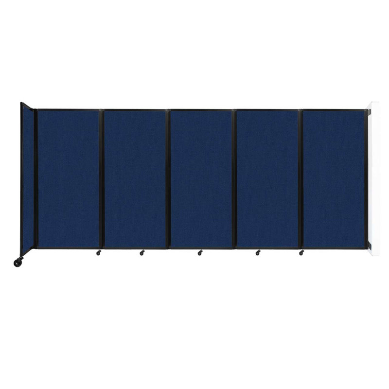 11 - Cloison pliante à panneaux, Bleu marine, 5, H 72 po x l 168 po x P 12 po