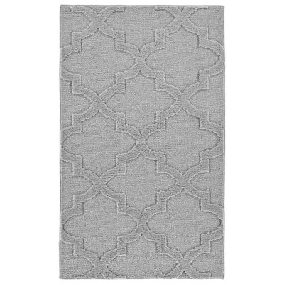 Silver Nasturtium Cut-loop Trellis Area Rug by