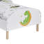 Kids White Toddler Bed – Dinosaur