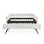 Lit de jour double avec lit gigogne, canapé-lit rembourré, rayures verticales, tissu en lin, mobilier de salon confortable et élégant-768625450-748560005