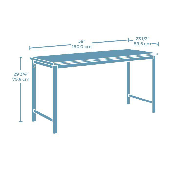 Bonilla Table Desk, 29.76" H x 59.06" W x 23.47" D