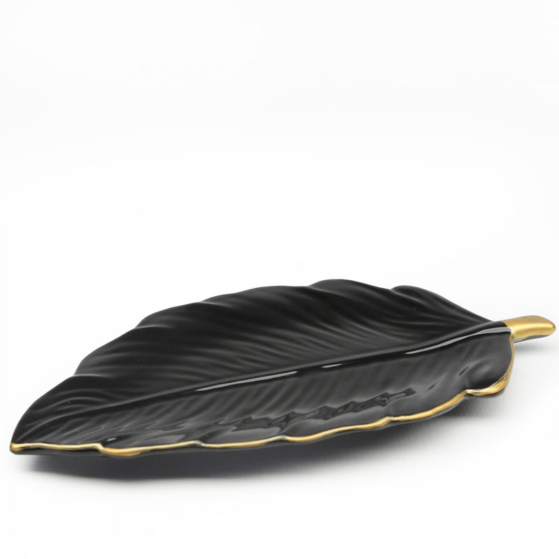 Lark Manor Gearld Ceramic Condiment Server, Black
