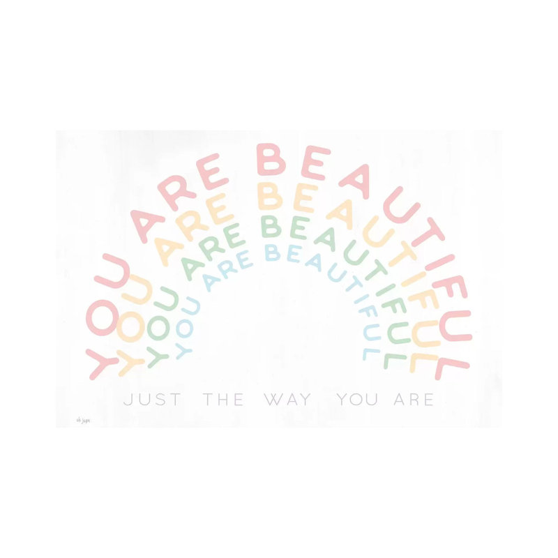 You Are Beautiful by Jaxn Blvd. - Wrapped Canvas Print, 30.48cm H x 45.72cm W x 1.91cm D