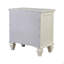 Table de chevet 3 tiroirs blanc crème avec plateau coulissant