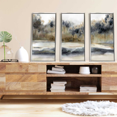 «Silent River» par Carol Robinson, reproduction sur toile flottante 3 pièces
