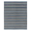 Rug & Kilim’S Indian Dhurrie Rug In Slate Blue And Ochre Stripes