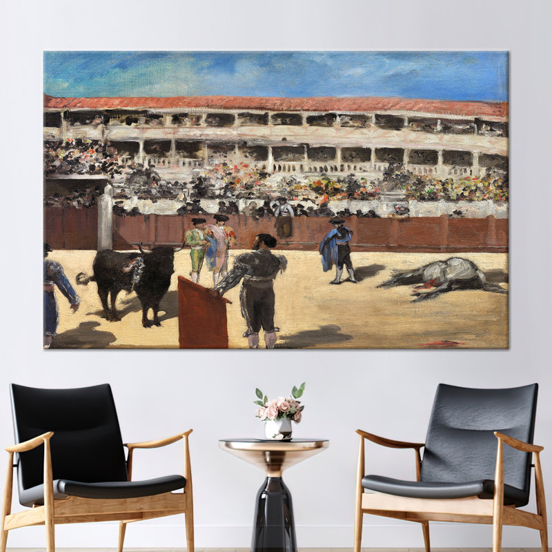 Matador espagnol et arène de taureaux, art mural moderne sur toile pour la décoration intérieure, Ne s’applique pas