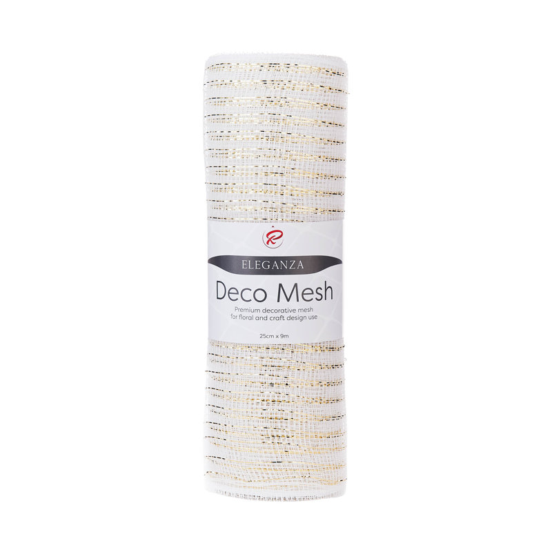 White Mesh with Pale Foil