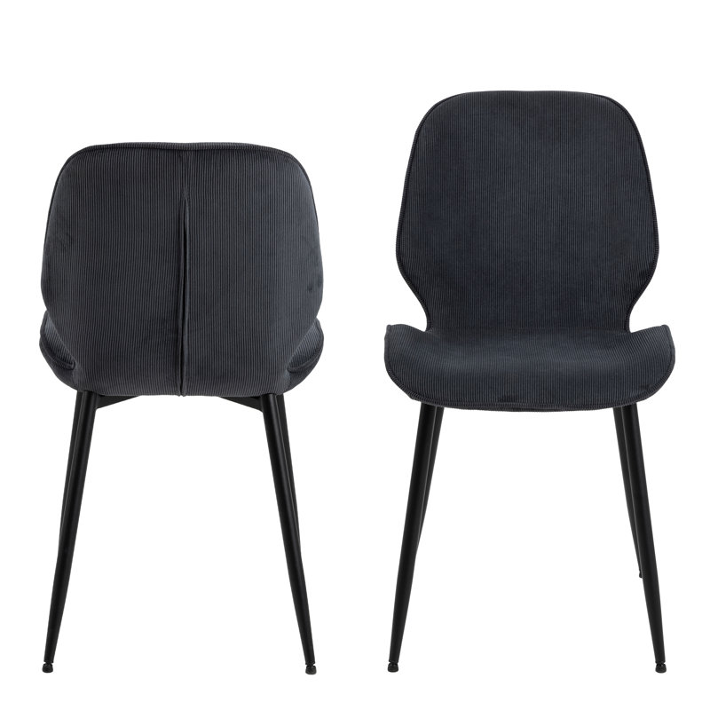 Mangesh 46.5cm H Upholstered Parsons Chair, Anthracite