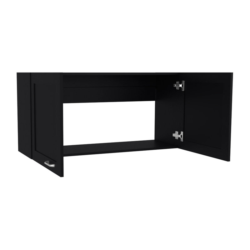 Utica Wall Cabinet, Kitchen, Black