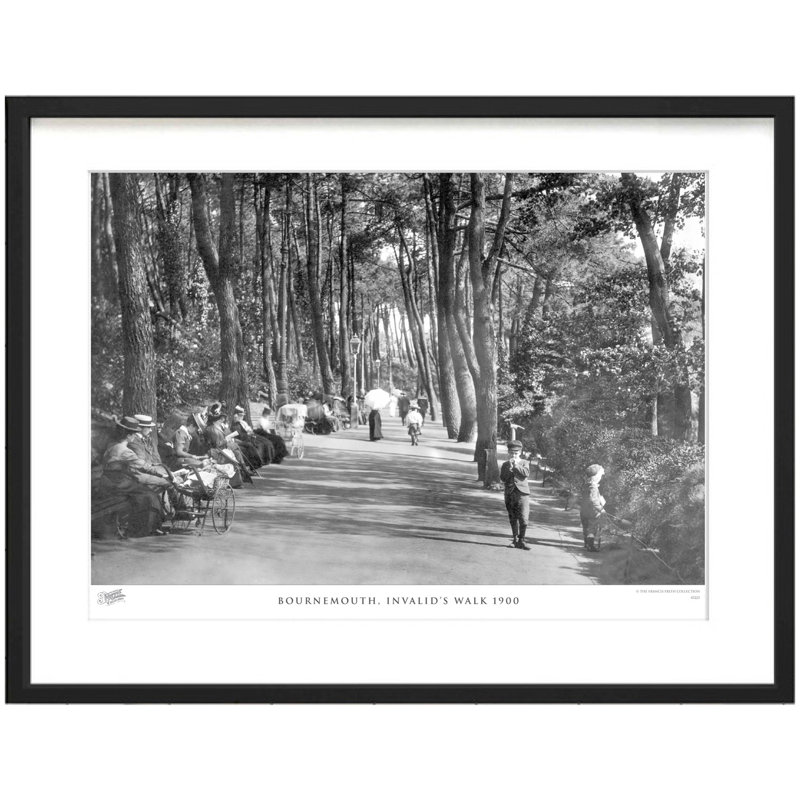 Bournemouth, Invalids Walk 1900 by Francis Frith - Single Picture Frame Print, 40cm H x 50cm W x 2.3cm D