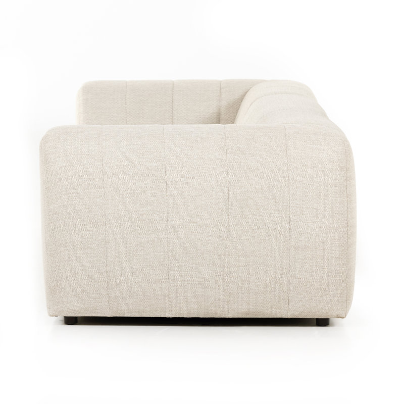 Necci 121 " W Straight Patio Sectional with Cushions, Faye Sand