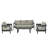 Modern Outdoor Sofa Set with Table, Multi-Person Patio Furniture Set for Garden, Backyard, Balconies-1786407914