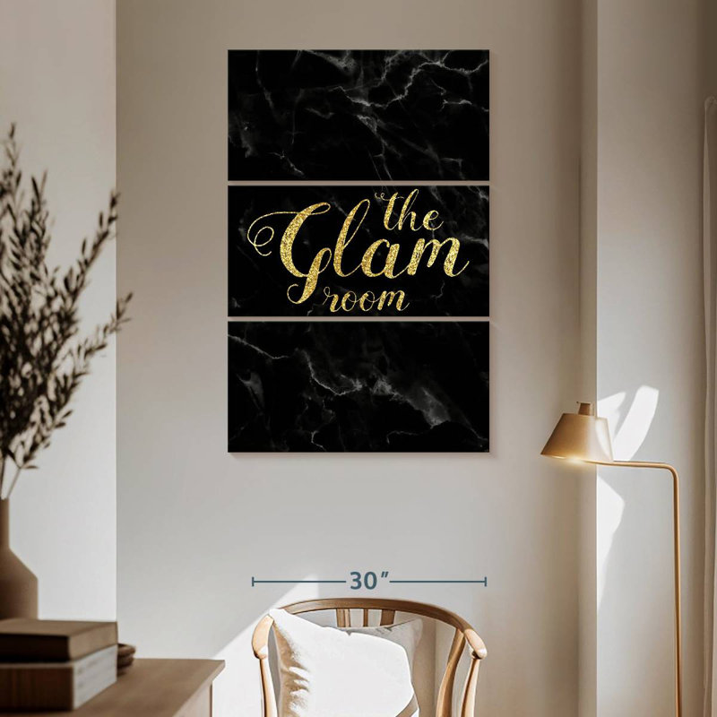 Tergel Marble Glam Room, 65" H x 42" W