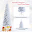 Arbre de Noël en pin artificiel blanc réaliste 72 po H 72 po