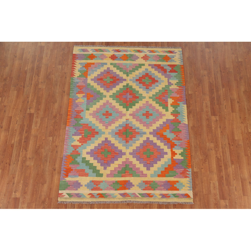 Tapis oriental coloré Kilim 5 x 7