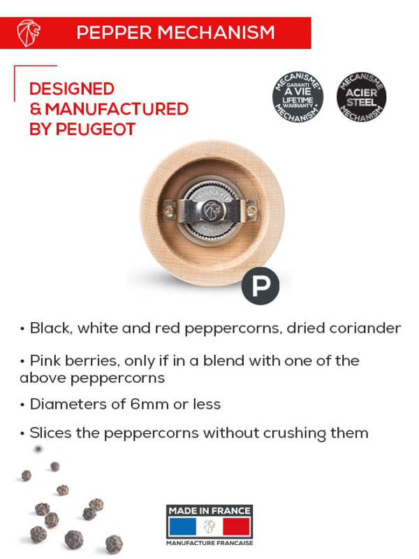 Peugeot Tahiti 6'' Black Pepper And White Salt Mill Set