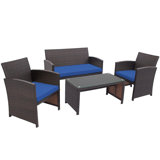 Duplantis 4 - Person Patio Conversation Sets with Cushions