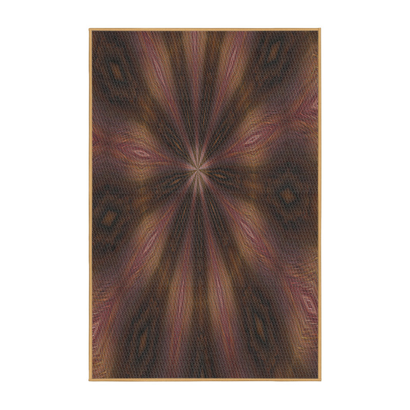 Brun Tapis décoratif, Rectangle 5 pi x 7 pi