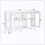 Élégante armoire de rangement à 3 portes avec grand espace de rangement pour l'entrée de la salle à manger-173425417