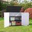 Remise de rangement horizontale en plastique l 4 pi 2 po x P 2 pi 5 po