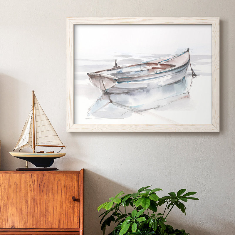 «Rolling Fog II», toile tendue avec châssis rustique, Blanc, H 28 po x l 42 po x P 1,5 po