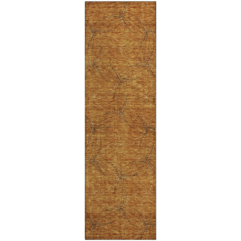 Premium Machine Washable Prisco Copper Rug, Runner 2'3" x 7'6"