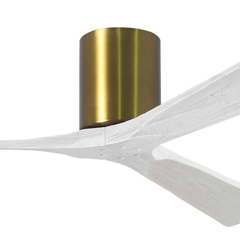 Irene Ceiling Fan, Brushed Brass, Matte White, 72"