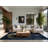 Soft Plush Feemster Halloween Modern & Contemporary Abstract Area Rug in Gray – Navy Binding-813070929