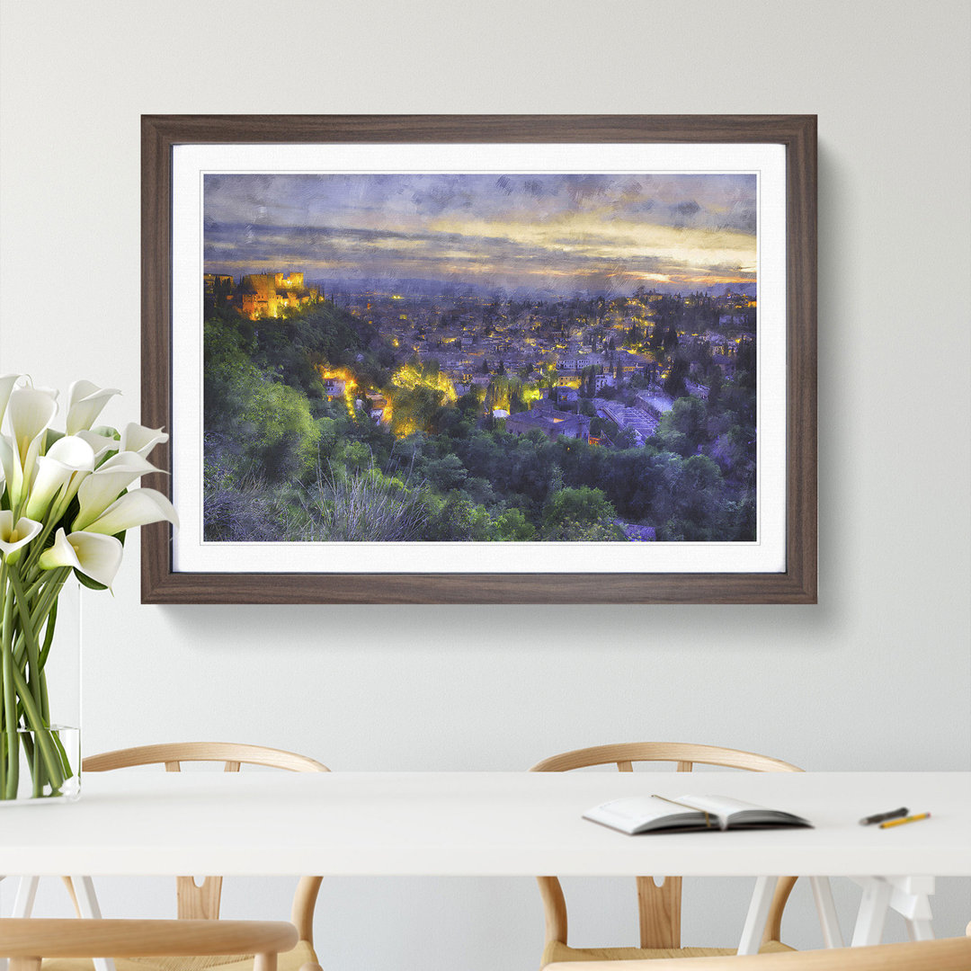 Granada Skyline in Spain - Picture Frame Painting