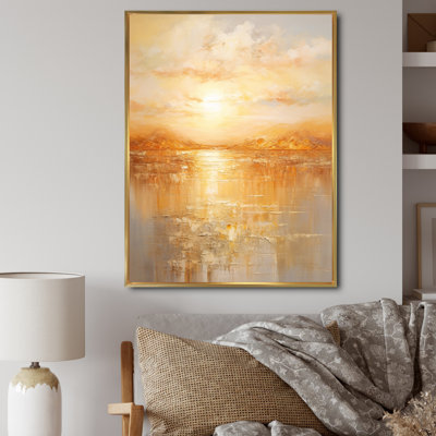 Jacobien Bold Sunset Golden Collage II - Sunset Canvas Print
