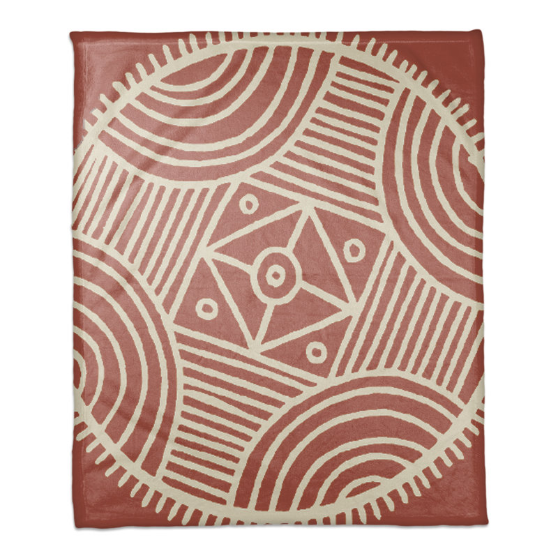 Pink Tribal 50x60 Coral Fleece Blanket