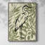 Retro Parlor Heron I Framed Print - Solid Wood-2099725636