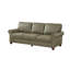 Classic Living Room Nails Sofa Taupe Faux Leather