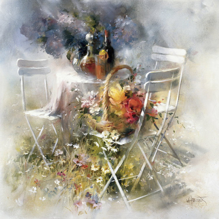 «Invitation» par willem haenraets - reproduction d'art sur toile, H 12 po x l 12 po x P 0,75 po, Toile tendue, Pas de tapis