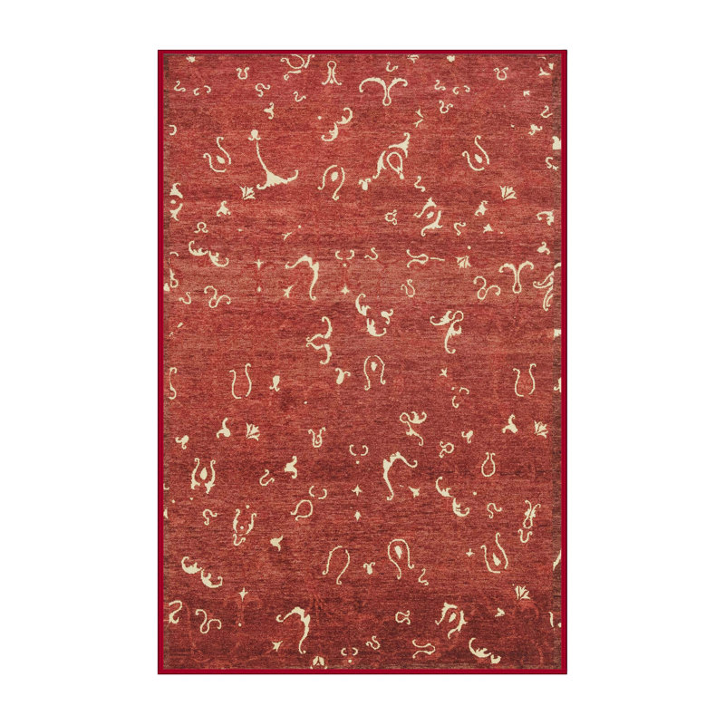Tapis abstrait à motif abstrait moderne 4109, Rectangle 4 pi x 6 pi
